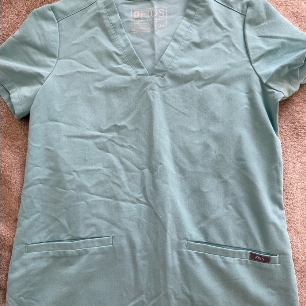 Figs Women's Top in Light Blue